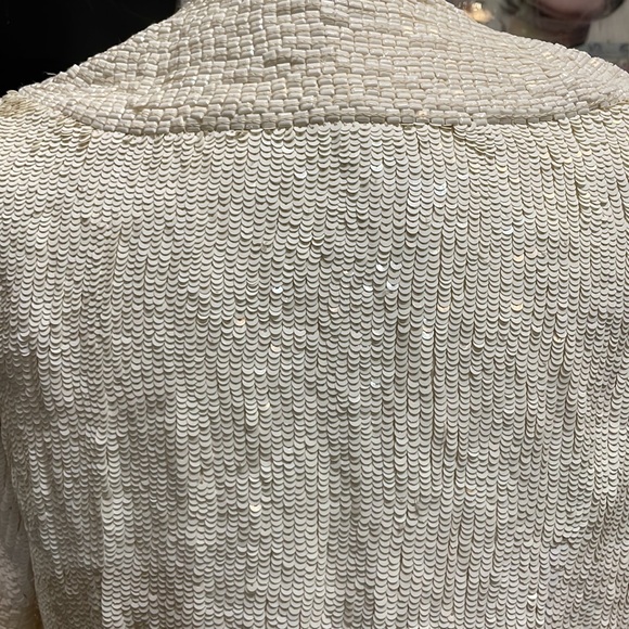 Calypso St Barth White Beaded & Sequin Cropped Jacket. Size Small - Picture 7 of 16
